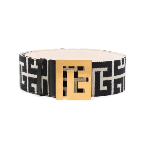 BALMAIN Кожа, Ткань, Ремни, Черный, Женские