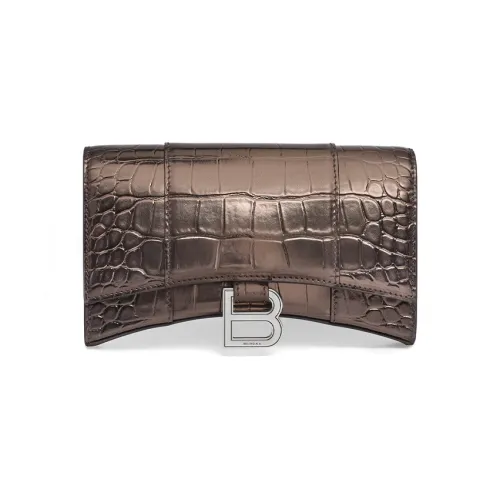 Balenciaga Яркий Телячья кожа Сумка через плечо Кошелек Женские Коричневый