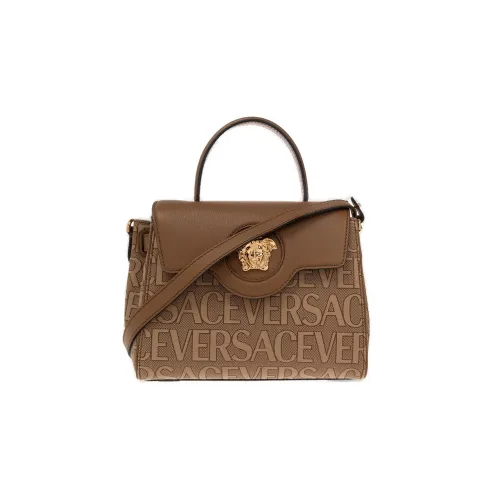 VERSACE Сумка через плечо из коровьей кожи маленькая сумка женская коричневая