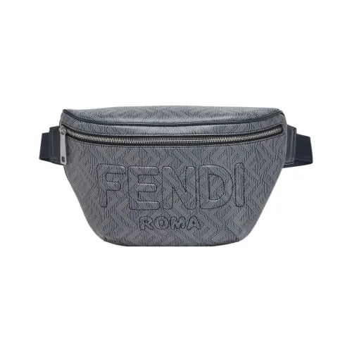 FENDI Кожа Бананка Мужская Серого цвета