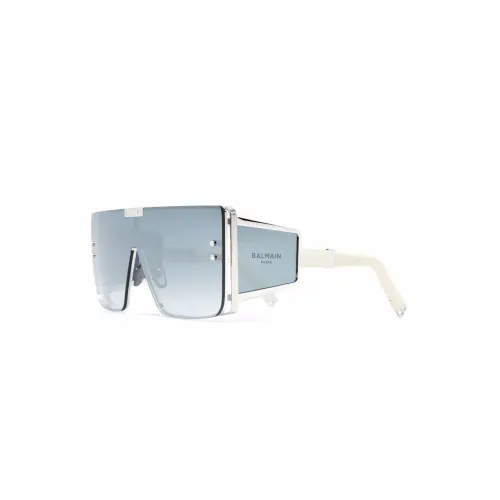 BALMAIN Титан Нерегулярная форма Солнцезащитные очки Мужской Белый