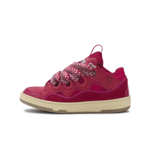 Lanvin Curb Low Топ Стильные Скейтбординги Женские Фуксия