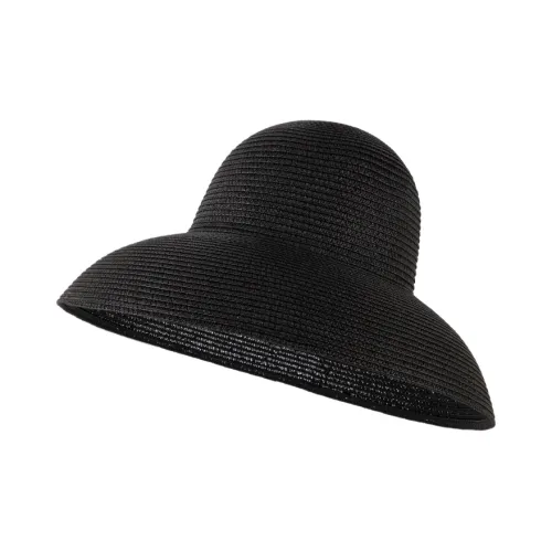 BAIJUAN Соломенная плетеная шляпа с защитой от солнца женская бежевая черная