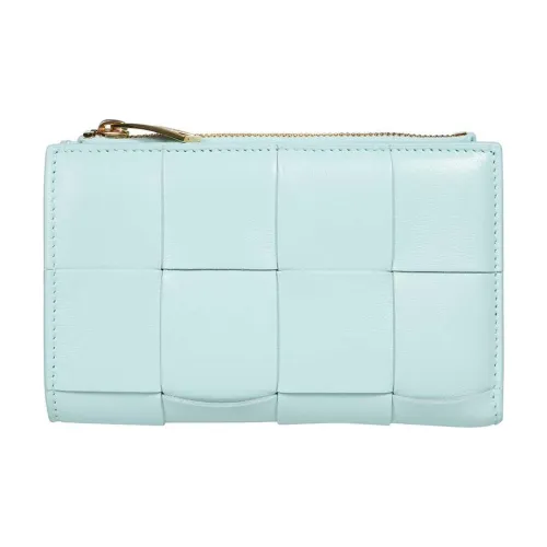 Bottega Veneta Sheepskin Wallet Women's Light Blue