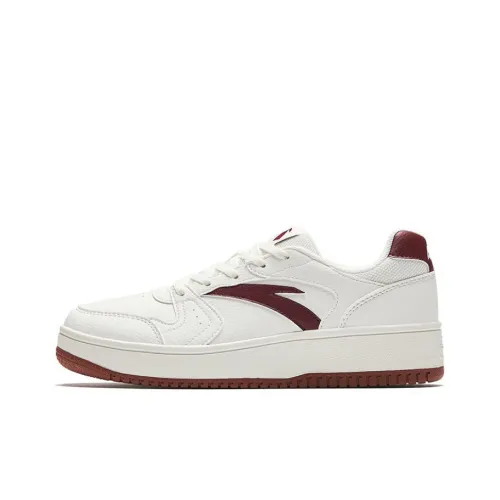 ANTA Original Year Slip-resistant Low Top Скейтборд Кроссовки Женские Белые Красные