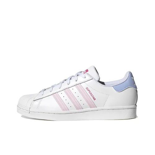 Adidas Originals SUPERSTAR LOW Топ Скейтборд Кроссовки Женские Белые Розовые