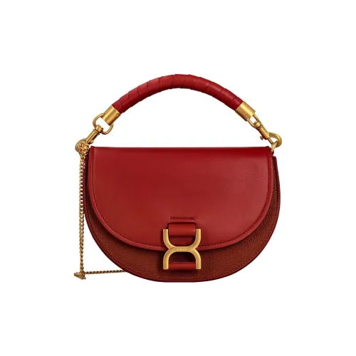 Chloe Marcie Nappa Lambskin с текстурой сумка через плечо сумка женская красная