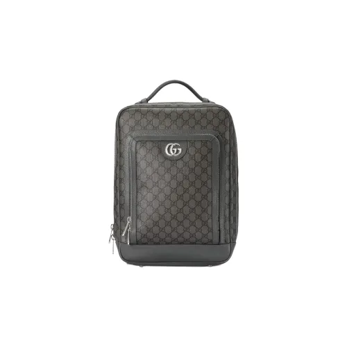 GUCCI Ophidia Холст и Кожа Комбинированный Рюкзак Средний Мужской Серый