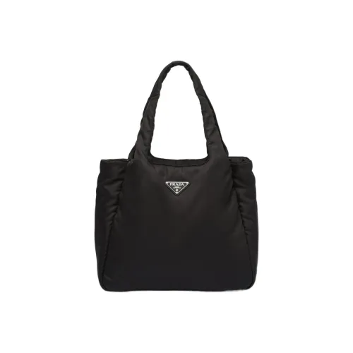 PRADA RE Нейлоновая ткань Tote сумка сумка для покупок сумка большая женская черная