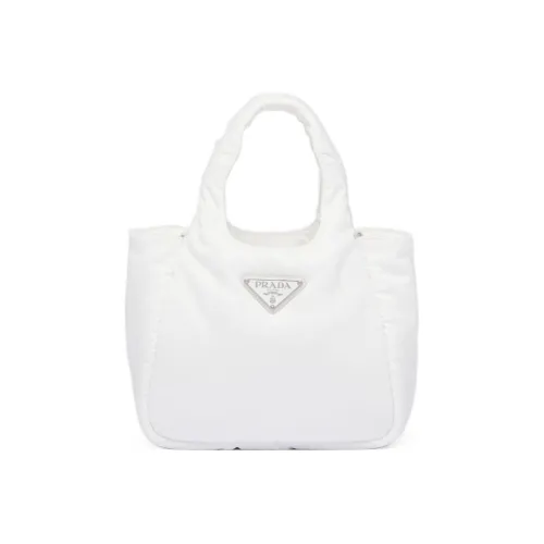 PRADA RE Нейлоновая ткань Тоут Сумка Сумка для покупок Маленькая сумка Женская Белая