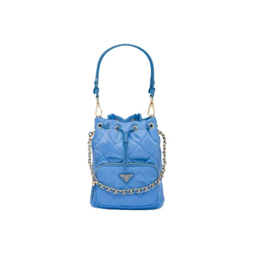 PRADA RE Нейлоновая ткань Ведрообразная сумка Портативная сумка через плечо Сумка через плечо Женская Синяя