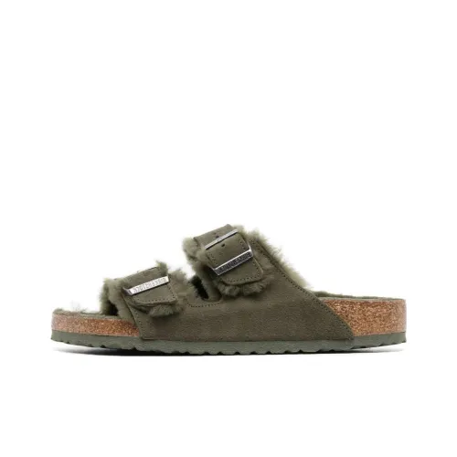 Birkenstock Резиновая подошва устойчивая к истиранию слипоны мужские зеленые