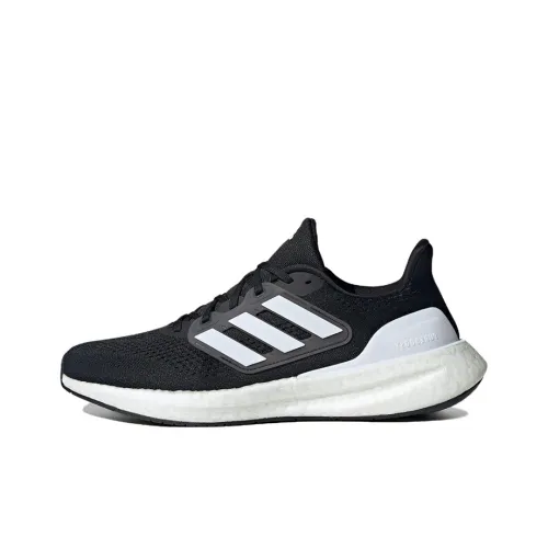 Adidas Pureboost 23 Устойчивый к истиранию Дышащие Беговые кроссовки с низким верхом для бега Унисекс Черный Белый
