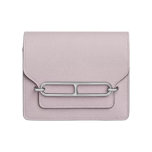 HERMES Roulis Evercolor Телячья кожа Свиной нос Кошелек Сумка Женские 09 Розово-фиолетовый Pâle Фантастический фиолетовый