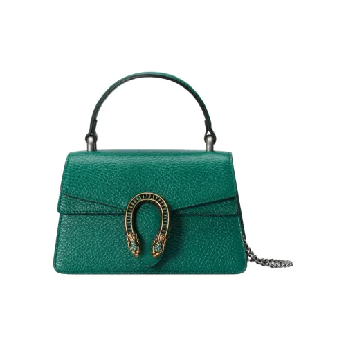GUCCI Dionysus Кожа Сумка через плечо Сумка Мини Женская Темно-зеленая