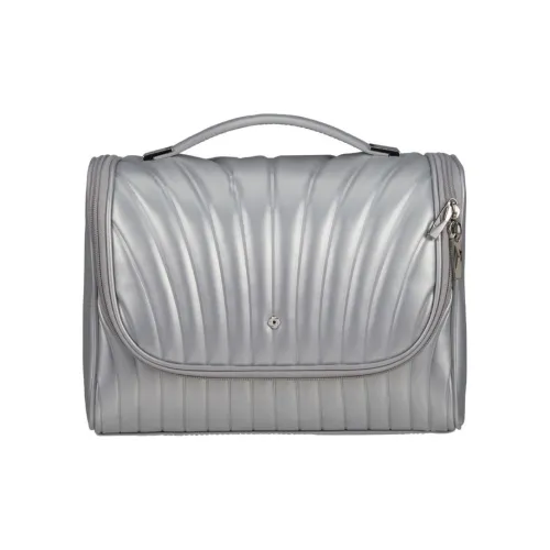 SAMSONITE C Лайт Полиуретан Купольная Сумка Сумка Путешественная Сумка для Туалетных Принадлежностей Маленькая Унисекс Серебряная