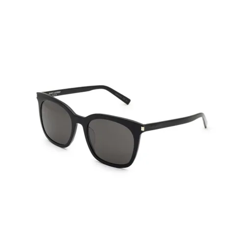 SAINT LAURENT Нерегулярная форма Солнцезащитные очки Унисекс Черный