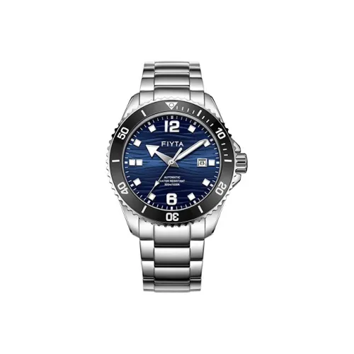 FIYTA Автоматический Механический Механизм Нержавеющая Сталь Ремешок Часы Мужские Часы Синий Циферблат