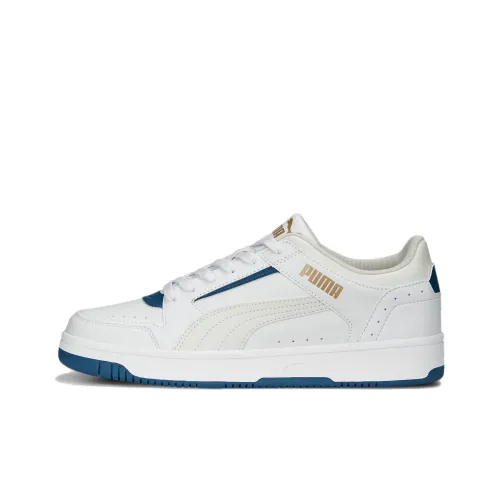 PUMA REBOUND Series Joy Low Top Скейтборд Кроссовки Женские Белые Синие