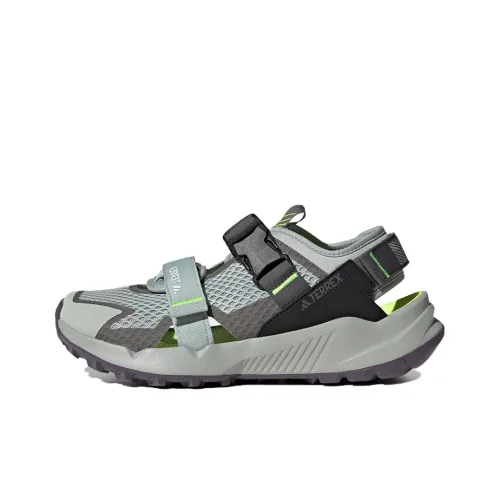 adidas Terrex Hydroterra Дышащий TRACTION Спортивные Сандалии Унисекс Серый Черный