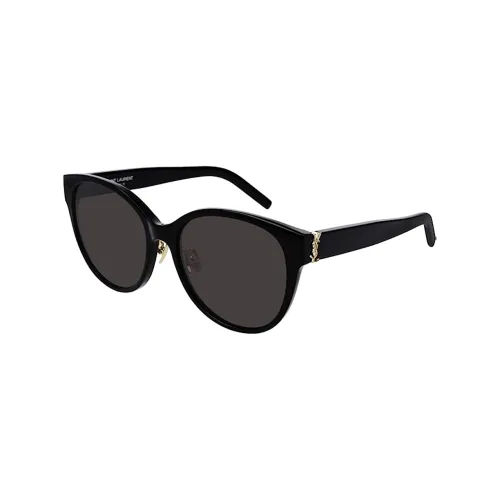 SAINT LAURENT Нерегулярная форма Солнцезащитные очки Унисекс Черный