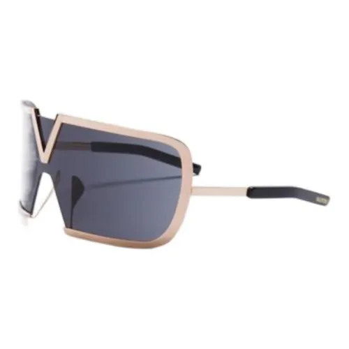 Valentino Сплав Нерегулярная форма Солнцезащитные очки Женские Золото