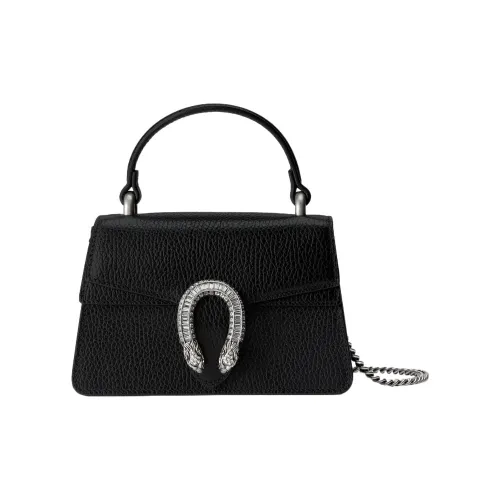 GUCCI Dionysus Кожа Сумка через плечо Сумка Мини Женская Черная
