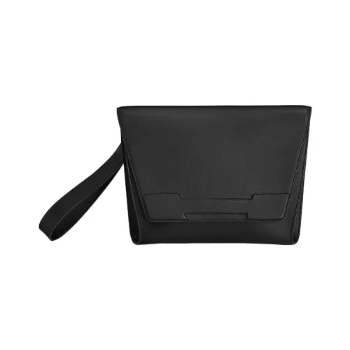HERMES Рельеф Телячья Кожа Клатч Мужской 89 Черный