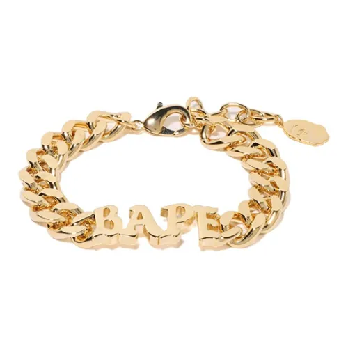 A BATHING APE Brass Bracelets Золотой GDX Унисекс