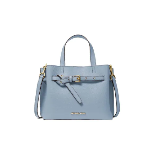 MICHAEL KORS Эмилия Зернистая кожа личи кожа портфель сумка сумка через плечо маленькая женская синий