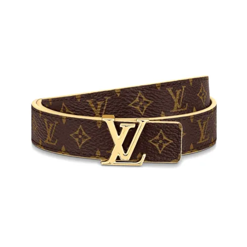 LOUIS VUITTON Монограмма Коровья кожа Ремни Женские Коричневый Ширина 2 см