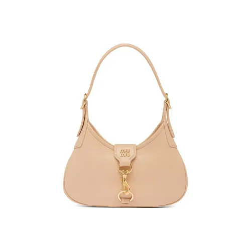 MIU MIU Hobo Кожа Arc Плечо Сумка через плечо Сумка Сумка для плеча Женская Коричневая