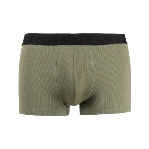 BALMAIN Зеленые Мужские Брюки со Стрелкой