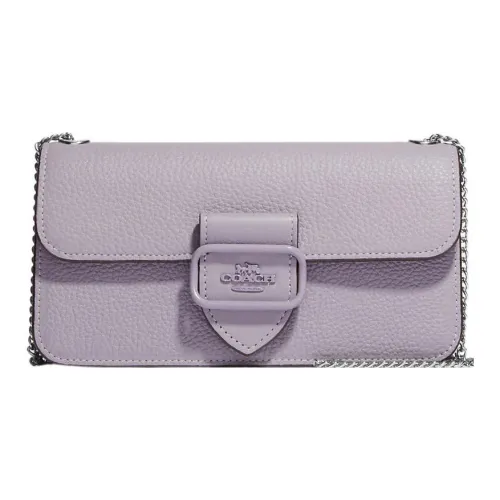 COACH Morgan Кожа Сумка-багет Сумка через плечо Женская Таро Фиолетовый