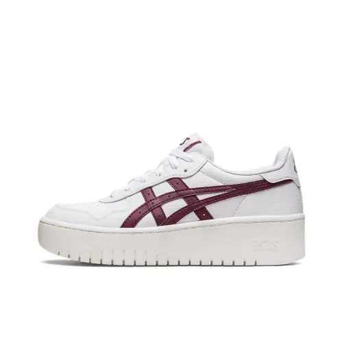 Asics JAPAN S PF Легкий и Износостойкий Низкий Топ Скейтборд Кроссовки Женские Белый Красный