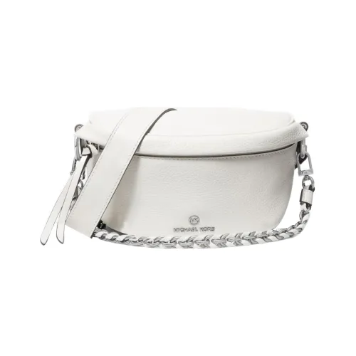 MICHAEL KORS Slater GRAIN LEATHER Бананка Сумка Сумка через плечо Экстра Маленькая Женская Белая