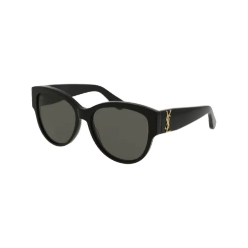 SAINT LAURENT Нерегулярная форма Солнцезащитные очки Женские Черный