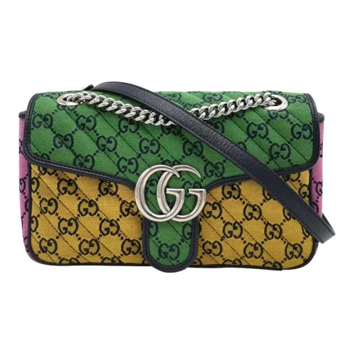 GUCCI GG Marmont Холст Сумка через плечо Сумка на плечо Женская Многоцветная