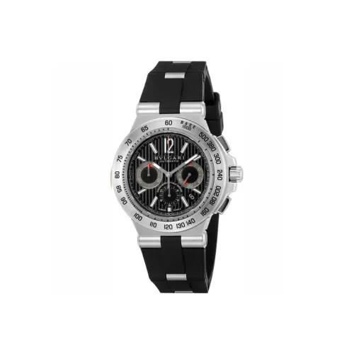 BVLGARI Автоматический Механический Механизм Мужские Часы DIAGONO 42 мм Черные