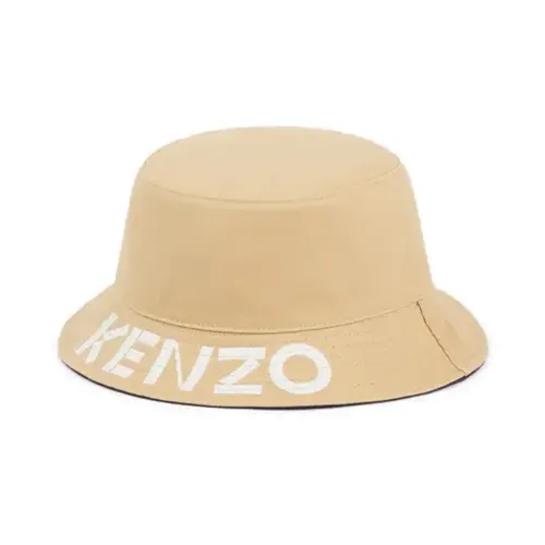 KENZO Cotton Bucket Hats Бежевый Мужской