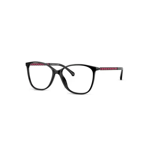 CHANEL Пластина And Металл Бабочка Оправы для очков Унисекс Черный