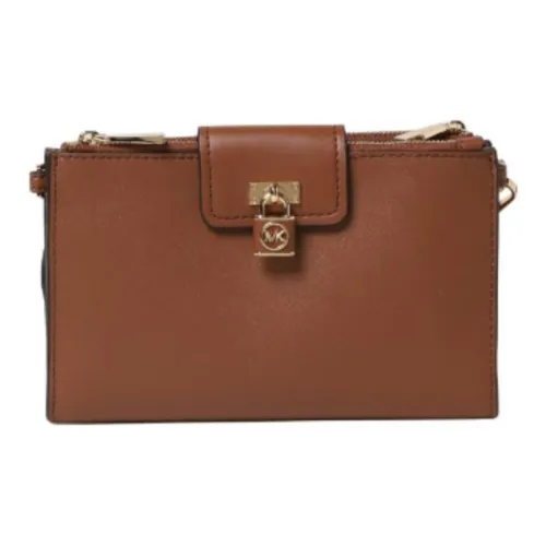 MICHAEL KORS MK Ruby Saffiano Кожа Сумка через плечо Маленькая Женская Коричневая