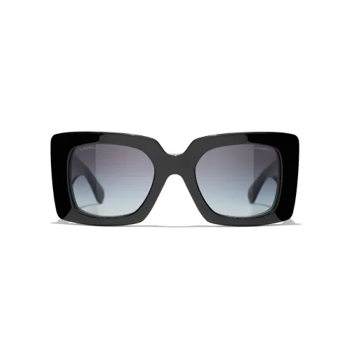 CHANEL Пластиковая оправа солнцезащитные очки бабочка женские черный