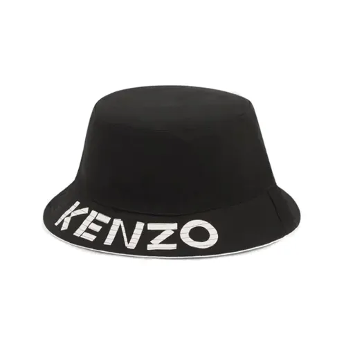 KENZO Cotton Bucket Hats Черный Мужской