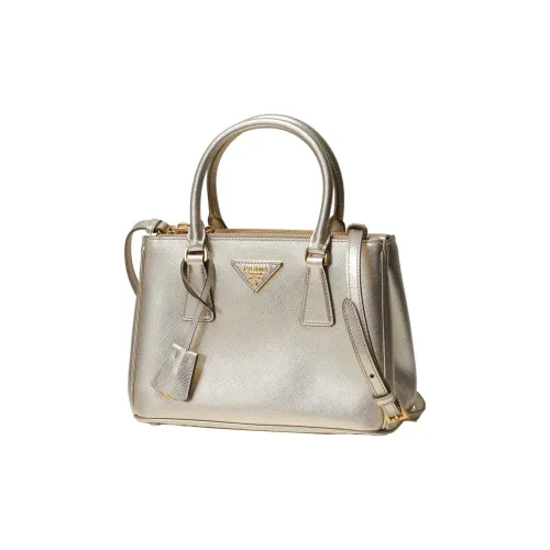 PRADA Коровья кожа Тоут Сумка Сумка для покупок Сумка на плечо Сумка Женская Золотая