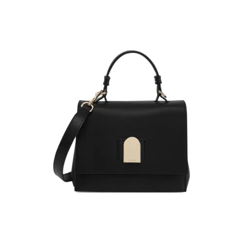 Furla Рельефный Roman Soft Calfskin Сумка через плечо Сумка Mini Женская Черная