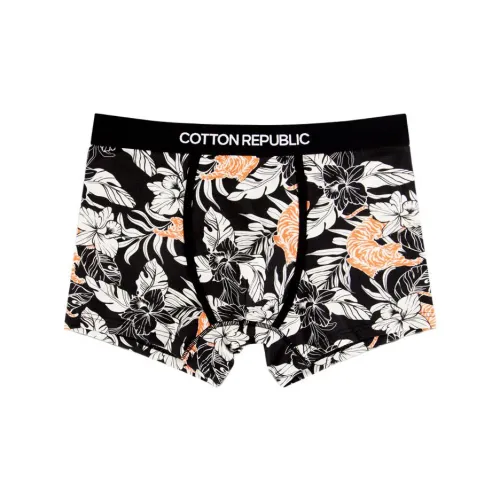 COTTON REPUBLIC 1 Пачка Черный Цветочный Мужские Боксеры