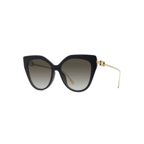 FENDI Plating And Metal Butterfly Sunglasses Women's Black Gold FENDI Платина And Металл Бабочка Солнцезащитные очки Женские Черный Золотой