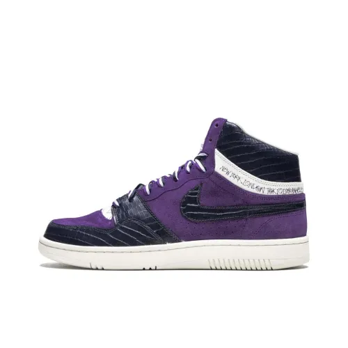 Nike Court Force Hi Stussy Slip Resistant Abrasion Resistant High Top Скейтборд Кроссовки Мужские Фиолетовый Черный