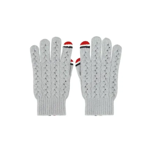 THOM BROWNE Вязаные перчатки Серые Женские